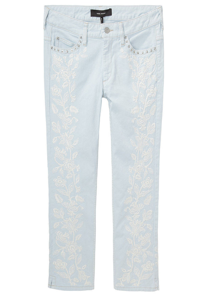 Gallo Embroidered Cropped Jean