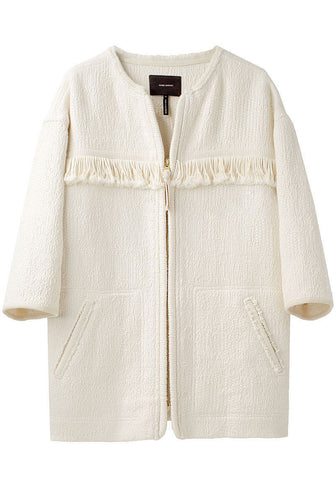 Leoni Zip-Up Knit Coat
