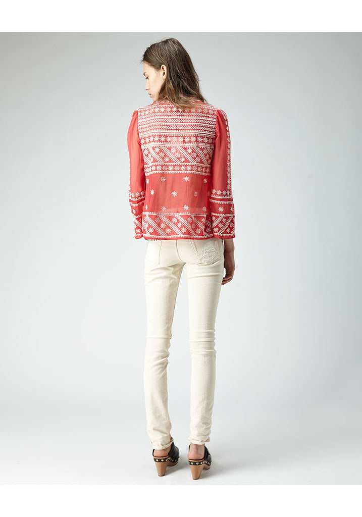 Loria Embroidered Top