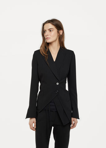 Wool Wrap Blazer