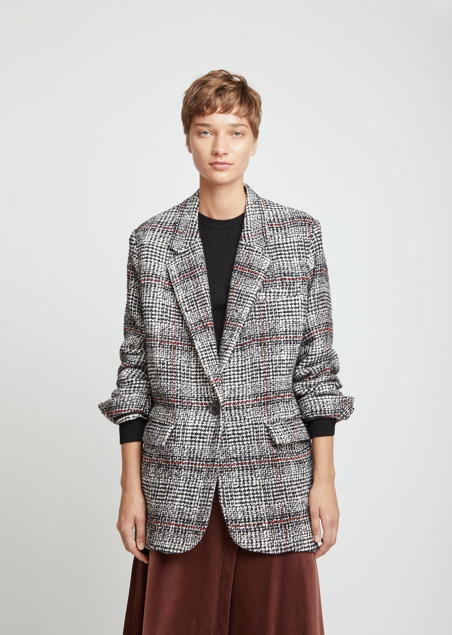 【関税&送料込】Isabel Marant Dark Grey Wool Isidora Blazer ISABEL MARANT Reva Check Blazer | Grey | FARFETCH
