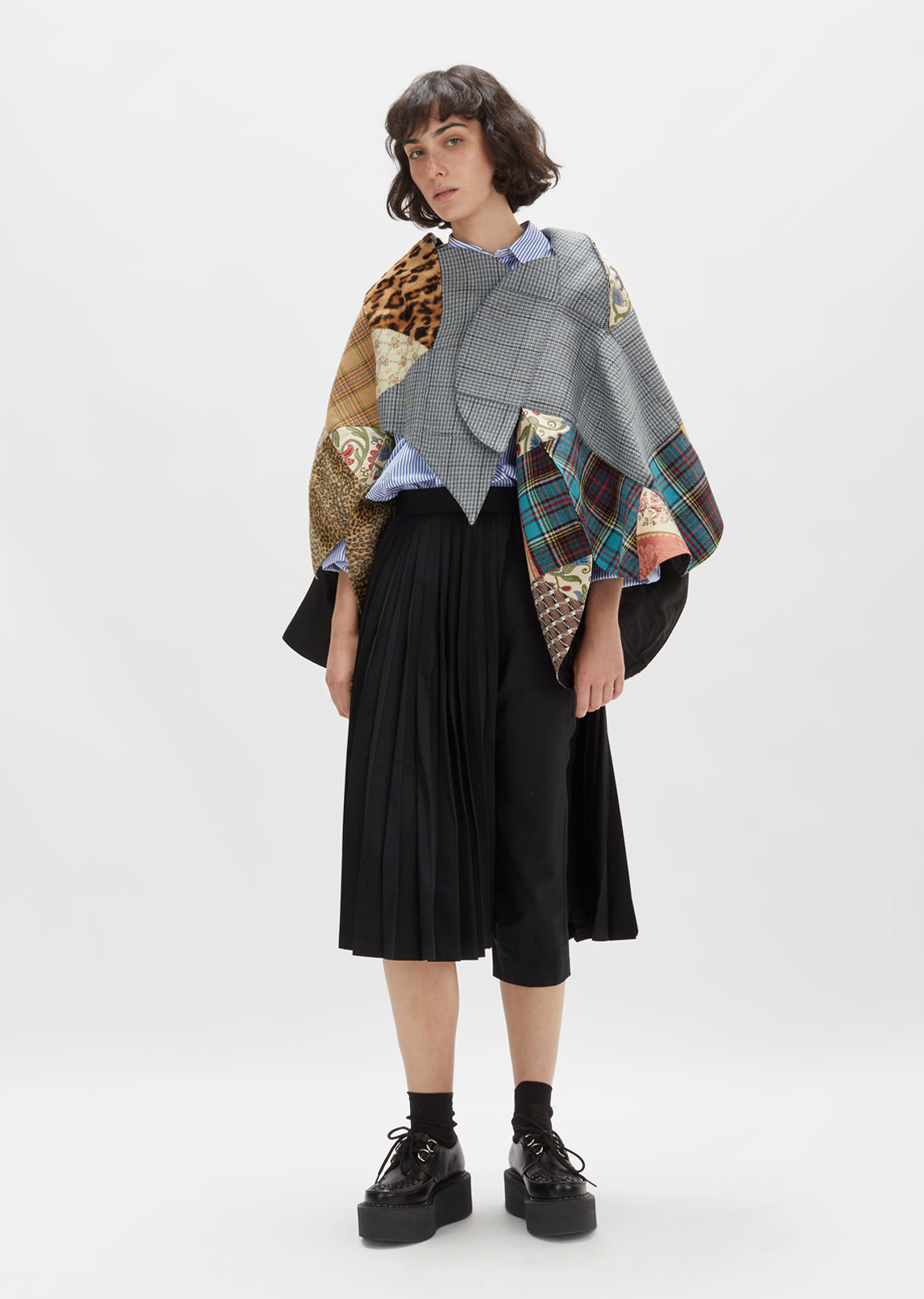 Multicolor Patchwork Asymmetrical Jacket by Junya Watanabe- La