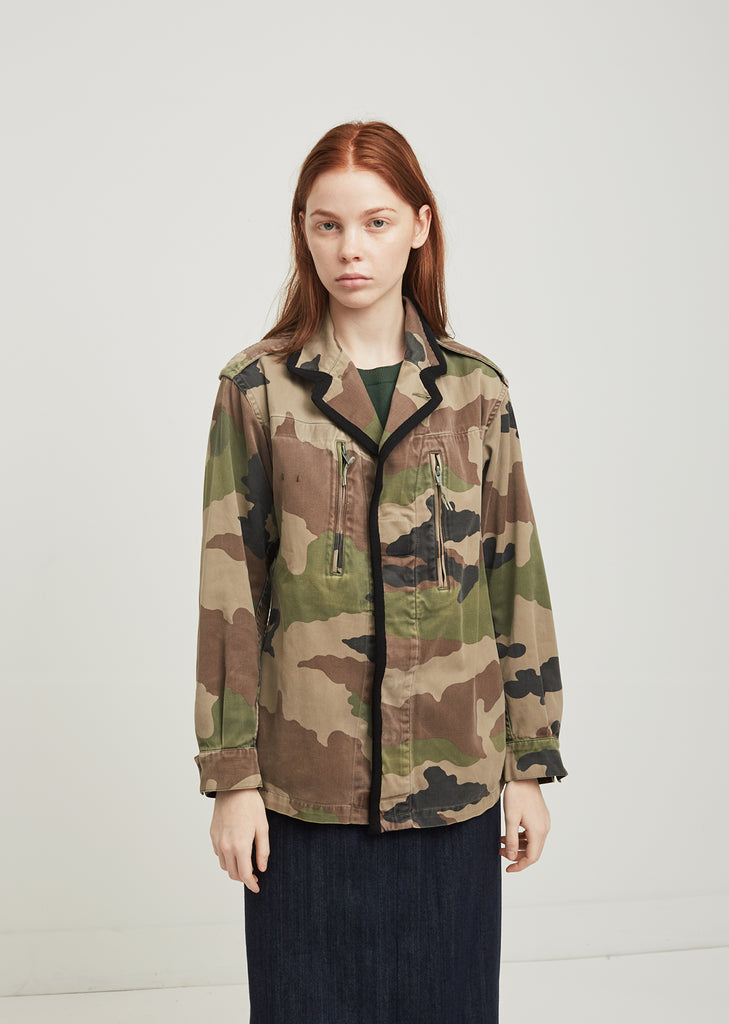 Vroom Camouflage Cotton Blend Military Jacket