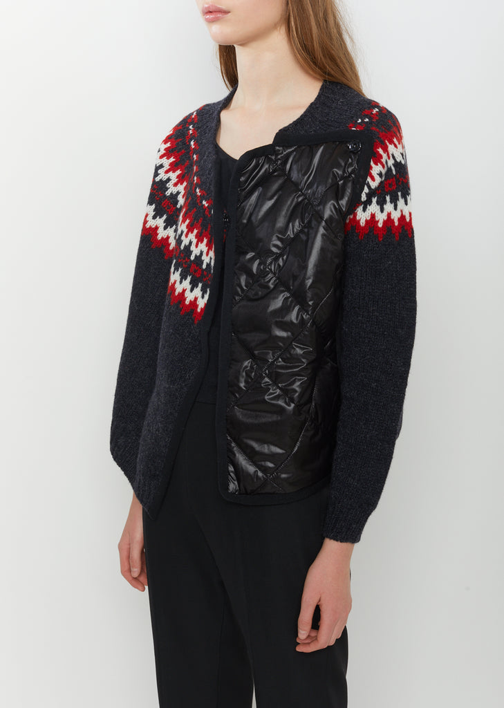 Wool Quilted Cardigan Jacket