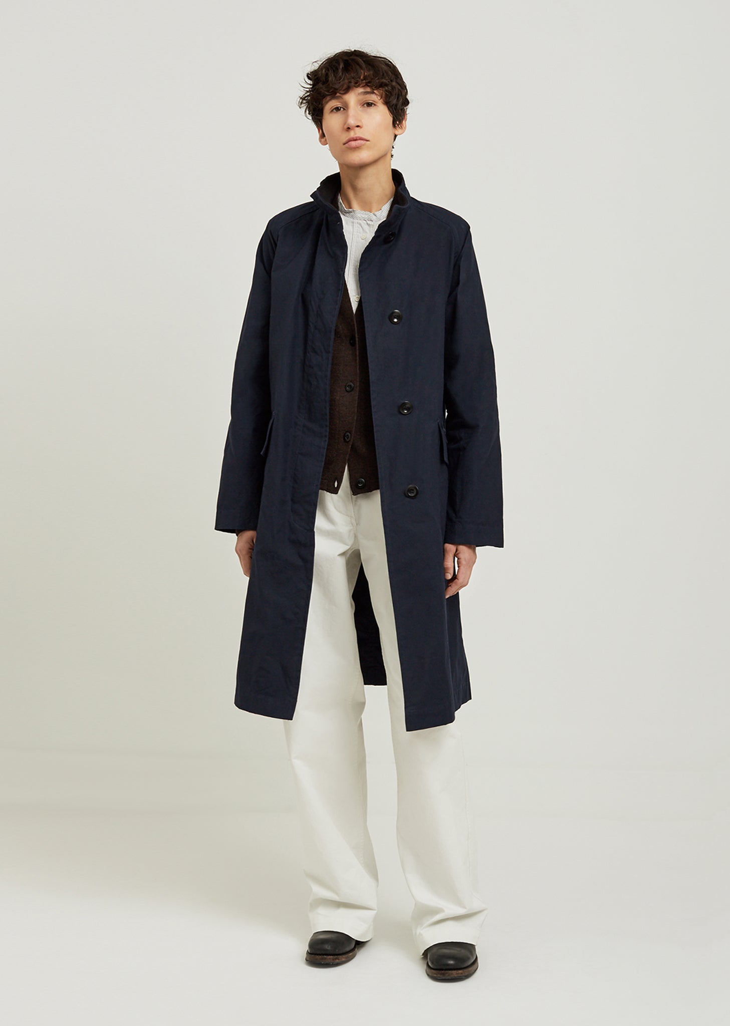 Waxed Cotton Fishermans Mac Coat by MHL by Margaret Howell- La 