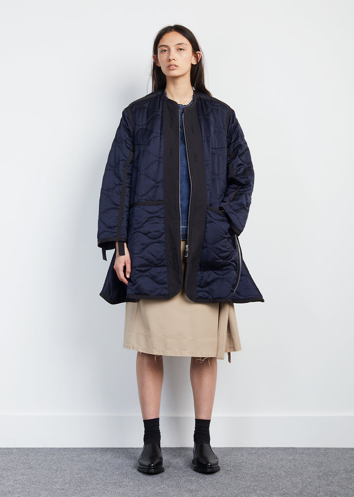 Silk Quilted Grid Jacket