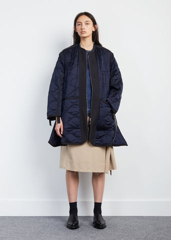 Silk Quilted Grid Jacket