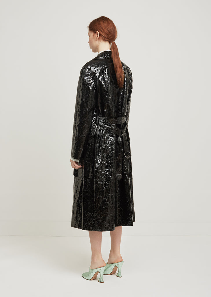 Bessie Lacquered Trench Coat