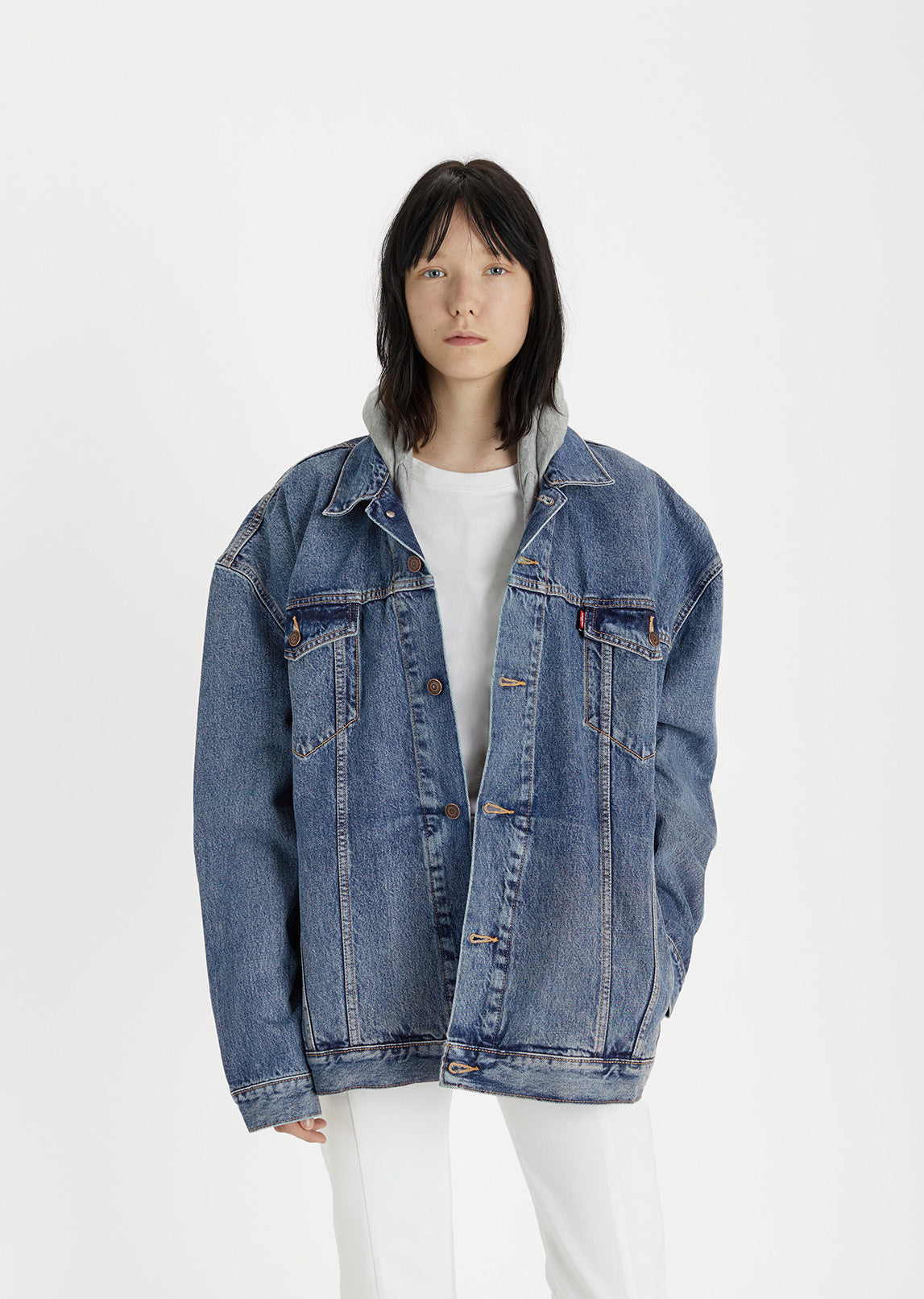 X Levi's Hooded Denim Jacket by Vetements La Garçonne