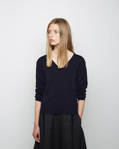 Gathered Sleeve V-Neck