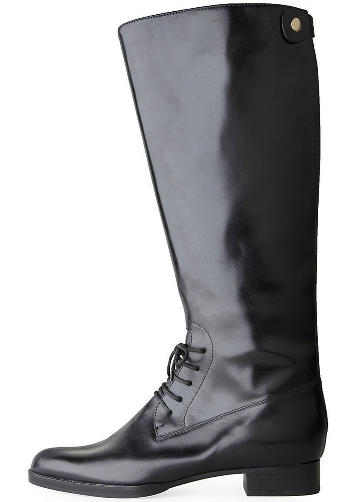 Lace-Up Back-Zip Boot