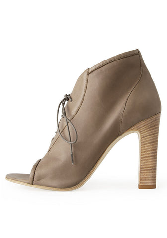Lace-Up Peep Toe Heel