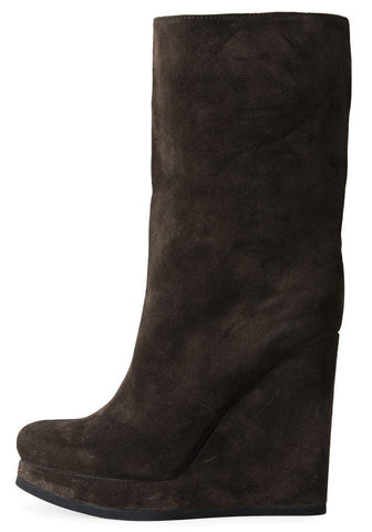 Platform Suede Wedge Boot