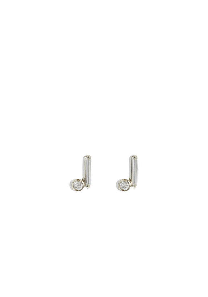 Tiny Diamond Earrings