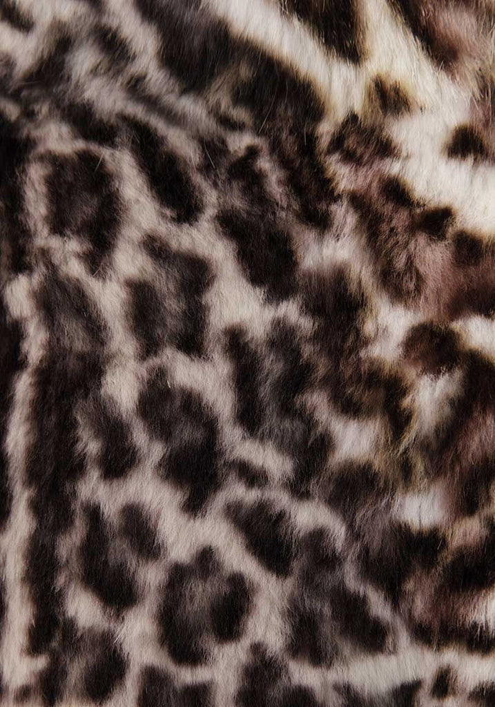 Printed Rabbit Fur Coat