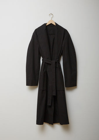 Black Twill Maxi Coat – La Garçonne Black Twill Maxi Coat – La Garçonne
