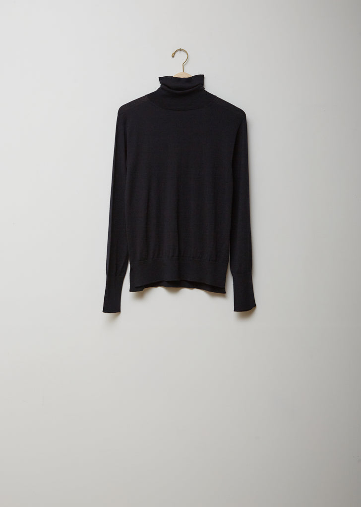 Ninon Turtleneck Wool Silk Fine Knit Sweater