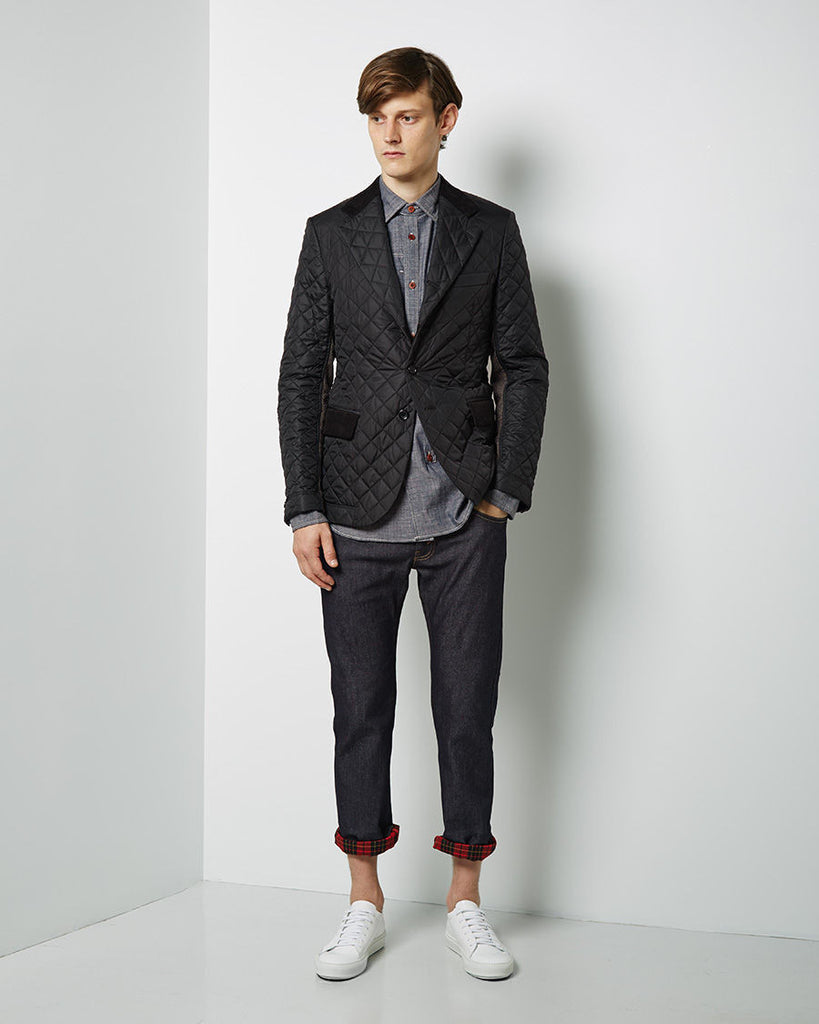 Quilted Combo Blazer