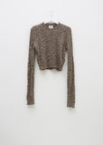 Wool Cropped Long Sleeve Sweater