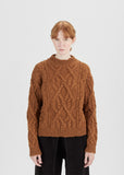 Edyta Cable Mock Neck Sweater