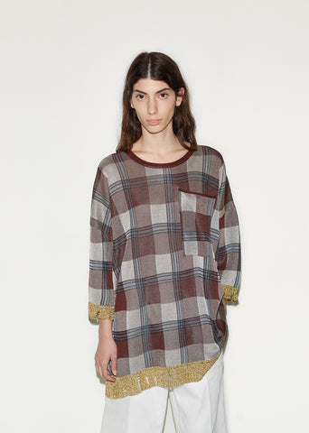 Beah Check Tunic Top