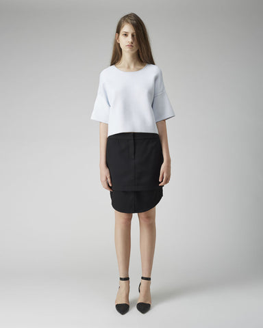Optical Stripe Crop Tee