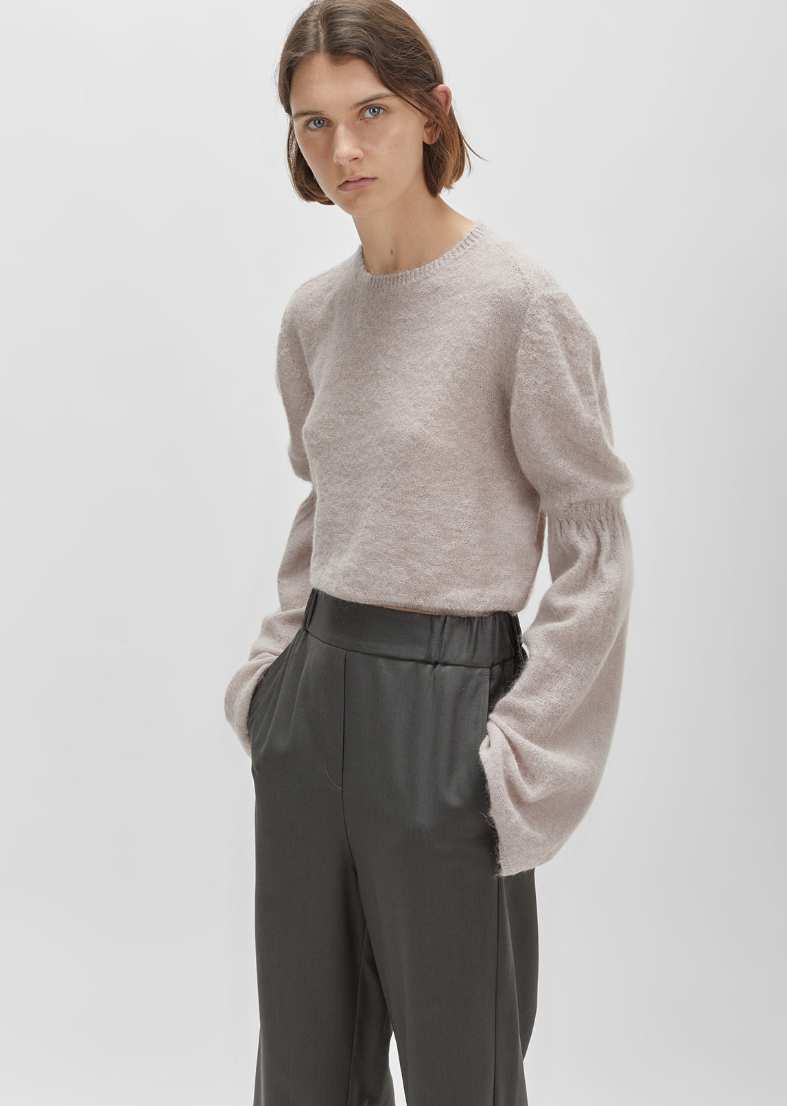 Mohair Blend Puff Sleeve Sweater by Lemaire- La Garçonne
