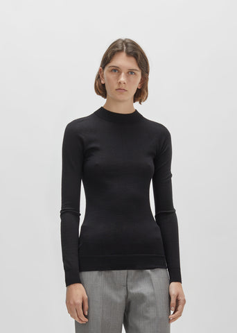 Merino & Silk High-Neck Sweater