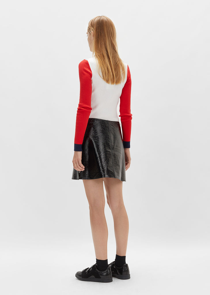 Side Zip Mini Skirt