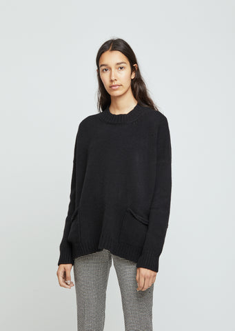 Side Pocket Crewneck Sweater