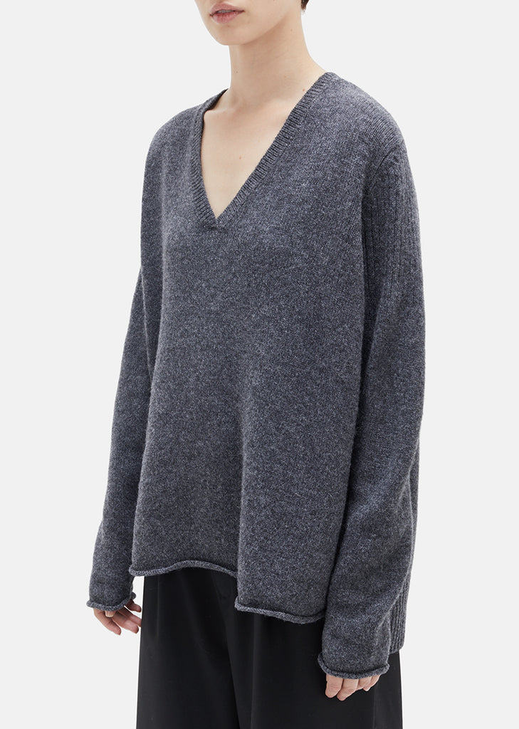 Scale V-Neck Wool Sweater