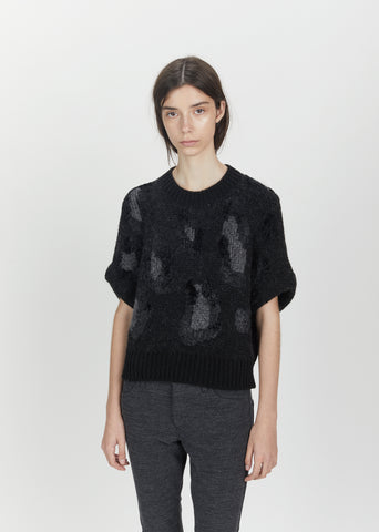 Leopard Pattern Dolman Sleeve Sweater