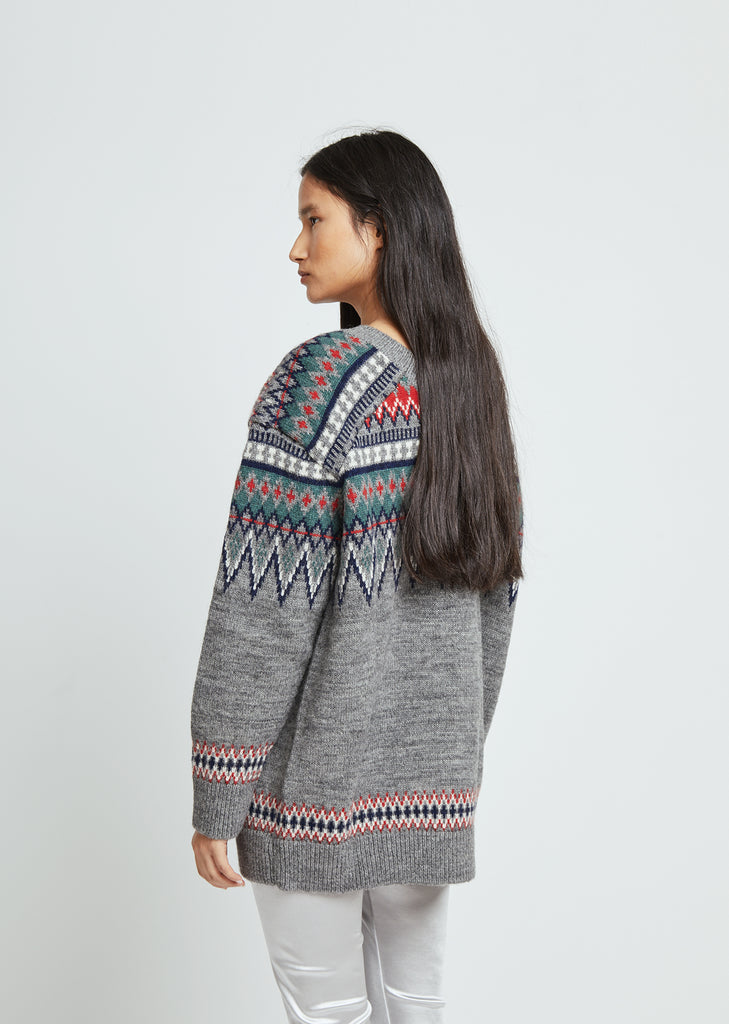 Wool Mix Jacquard Sweater