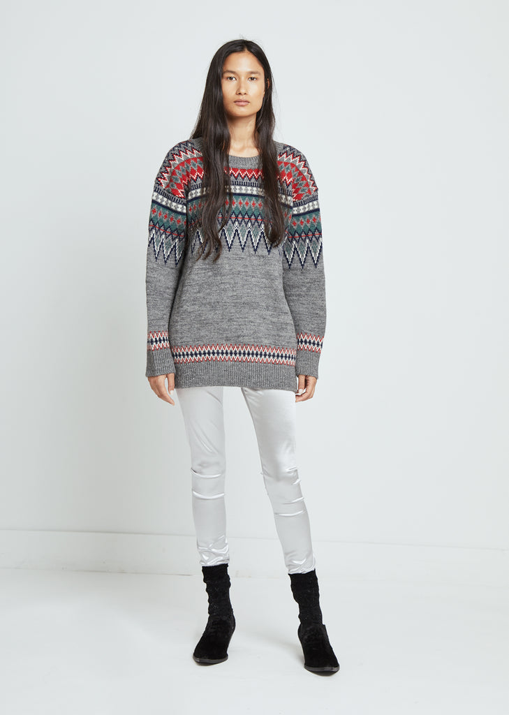 Wool Mix Jacquard Sweater