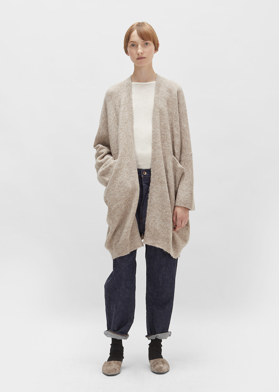 LAUREN MANOOGIAN◆ピマコットンロングカーディガン/1/コットン/BEG/NY11221/ペルー製 Lauren Manoogian - Driftwood Coto Cardigan – BONA DRAG