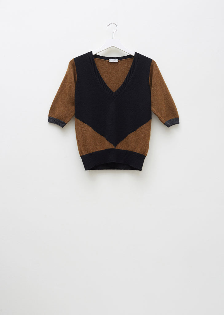 Color Block Merino Cashmere Sweater