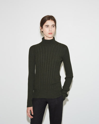 Ribbed Turtleneck Sweater