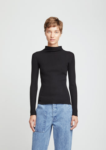 Merino Flatrib Roll Neck Sweater