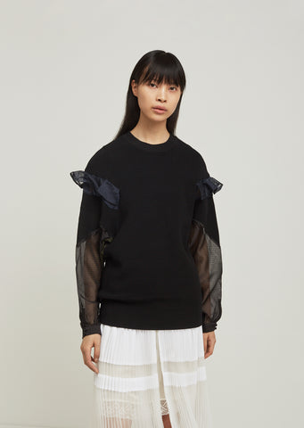 Ripstop Knit Pullover by Sacai- La Garçonne