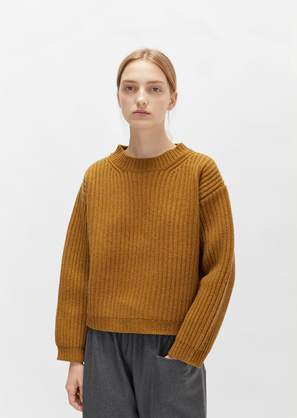 Unisex Wool Crewneck Sweater by Sofie D'Hoore- La Garçonne