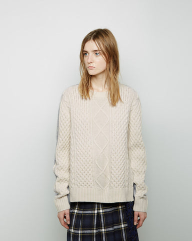 Bi-Color Knit Pullover