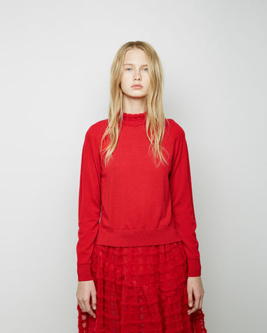 Merino Lace Mockneck