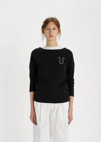 Boatneck Cotton Sweater