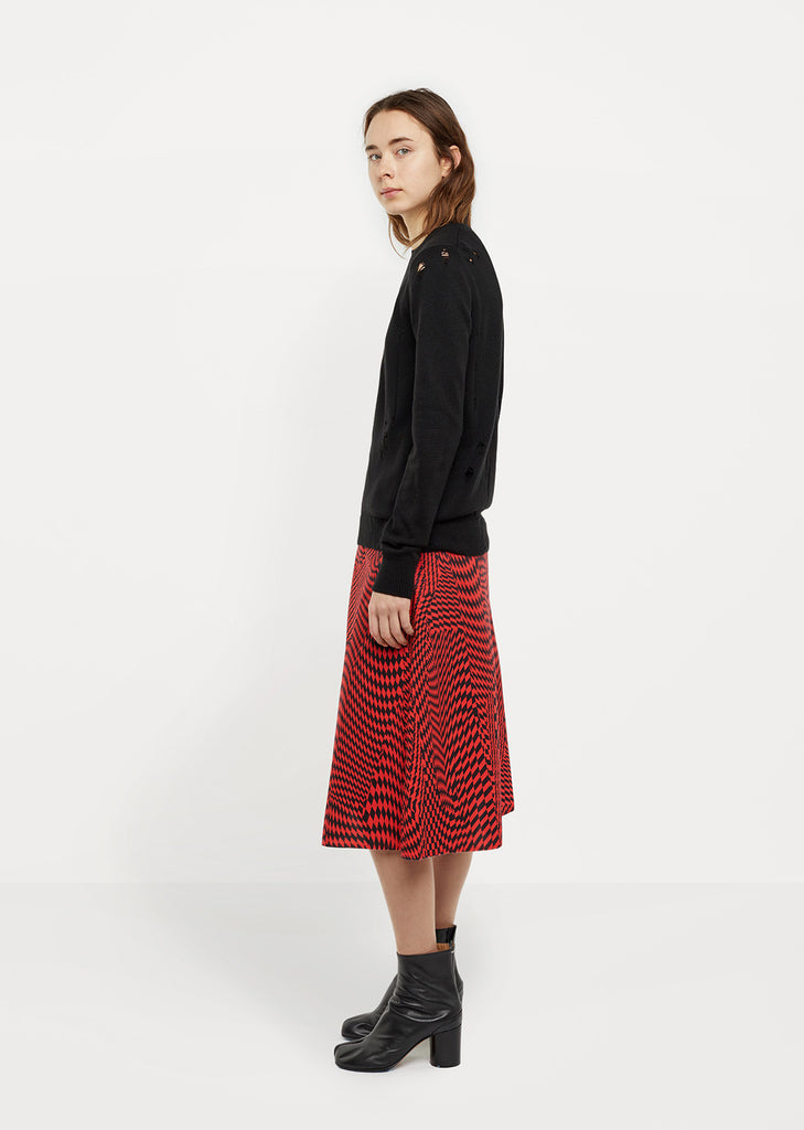 Cotton Poplin Midi Skirt