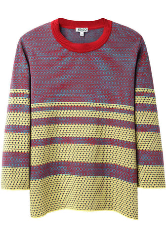 Contrast Geometric Pullover