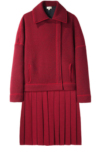 Pleated Skirt Coat