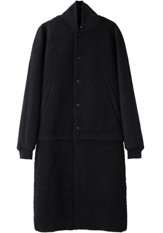 Shearling Effect Bomber Coat