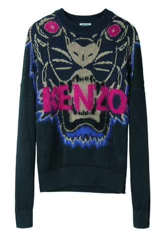 Tiger Intarsia Knit