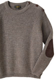 Button Crewneck Sweater