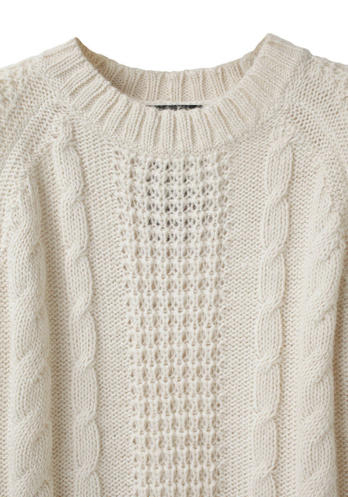 Crewneck Cable Sweater
